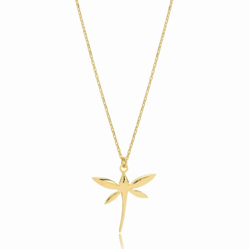 Srebrny damski naszyjnik ważka dragonfly nowoczesny minimalistyczny senka srebro 925