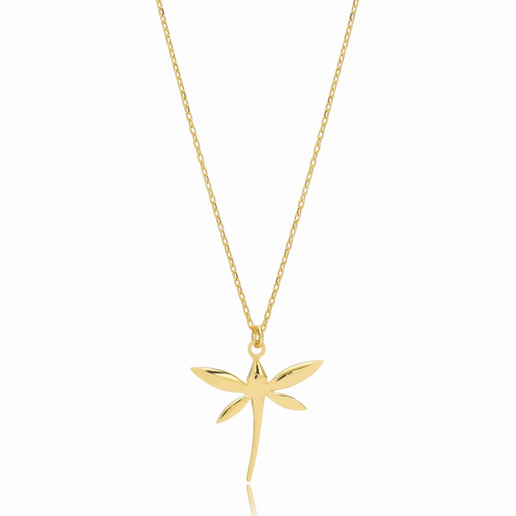 Srebrny damski naszyjnik ważka dragonfly nowoczesny minimalistyczny senka srebro 925
