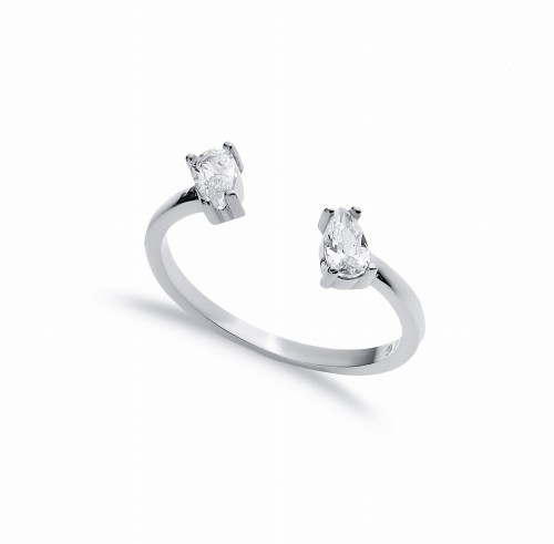 srebrny Pierścionek Gem Duet Senka