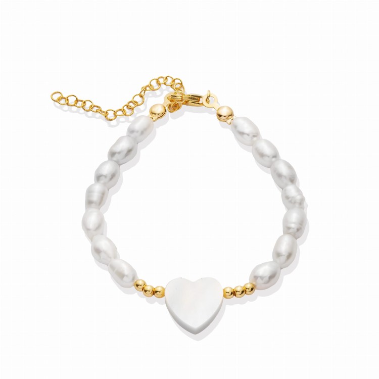 Bransoletka Pearl Heart Serce Senka Srebro